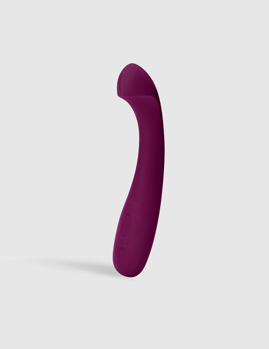 Close-up of Dame Arc vibrator designed by female founders for self-love and pleasure