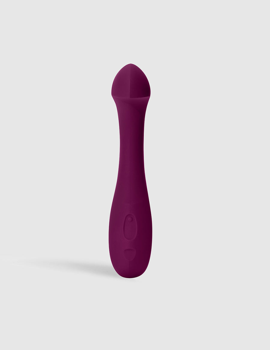 Close-up of Dame Arc vibrator designed by female founders for self-love and pleasure